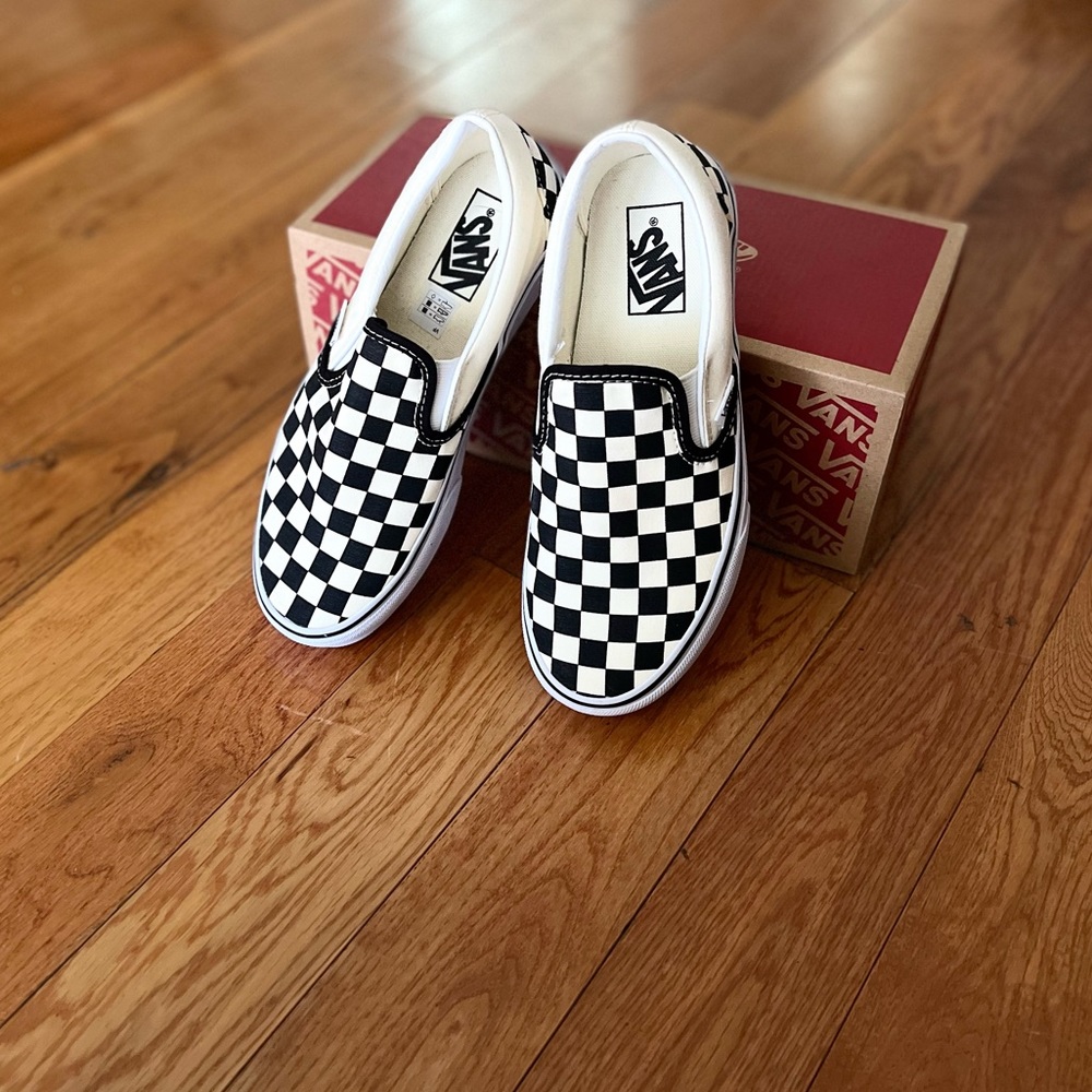 VANS-CHECKERBOARD SLIP-ON